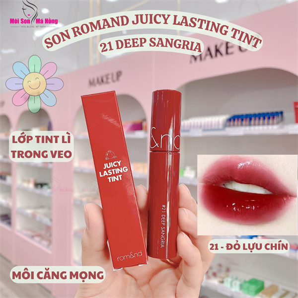 [Màu 1-39] Son Tint Lì, Căng Bóng Romand The Juicy Lasting Tint 5.5g