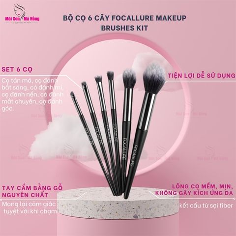 BỘ CỌ TRANG ĐIỂM FOCALLURE MAKEUP BRUSHES KIT SET 6 CÂY
