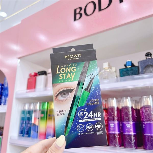 Kẻ mắt nước Browit by Nongchat Aurora Long Stay Eyeliner Super Black 0.5g