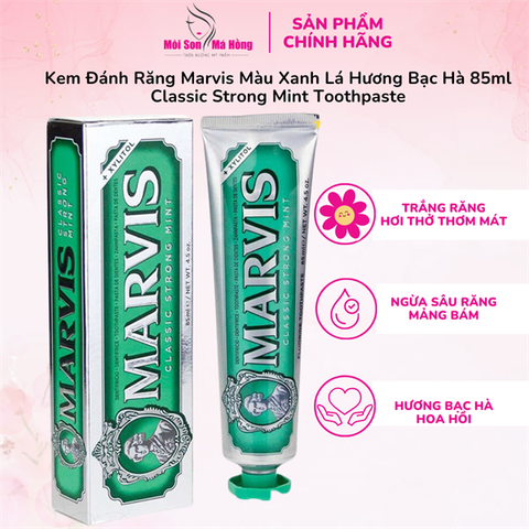 Kem đánh răng MARVIS 85ml (xanh ngọc-bạc hà và hoa hồi)