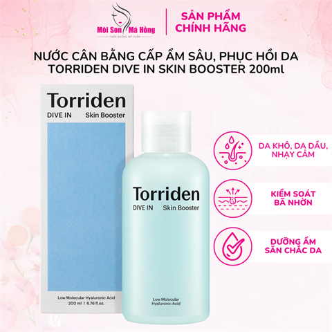 Toner Torriden Dưỡng Ẩm, Sáng Bóng Da 300ml DIVE-IN Low Molecular Hyaluronic Acid Toner