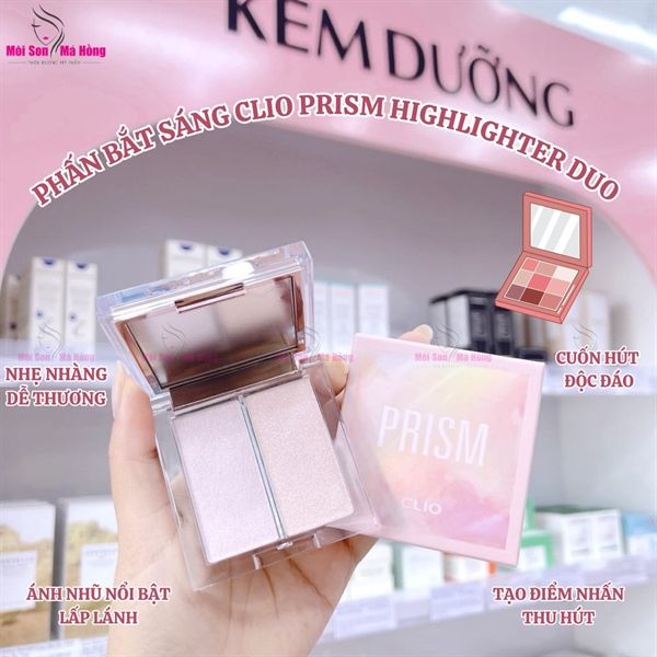 Phấn bắt sáng Clio Prism Highlighter Duo #02 Lavender Voyage