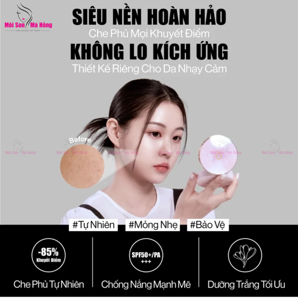 Phấn Nước Che Phủ Mỏng Mịn, Kiềm Dầu Hiệu Quả Glamrr Q Long Wear DD Cushion SPF50/PA+++