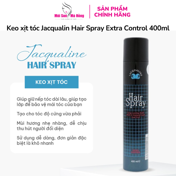 Keo xịt tóc Jacqualin Hair Spray Extra Control 400ml