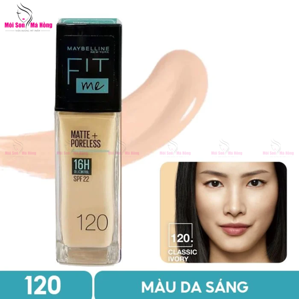 Kem Nền Kiềm Dầu, Cho Lớp Nền Mịn Lì Tự Nhiên Maybelline Fit Me Matte Poreless Foundation 30ml