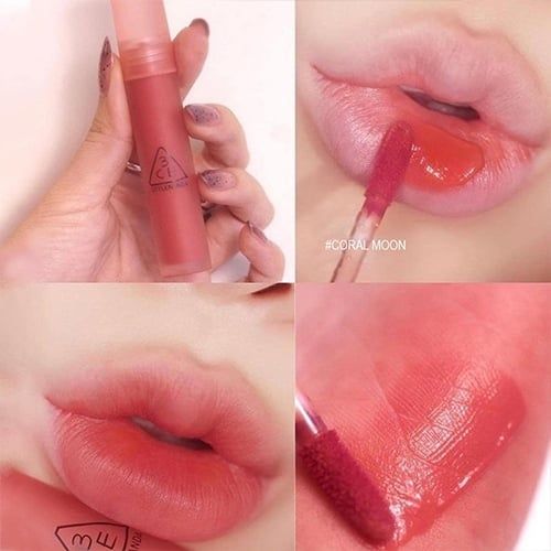 Son kem lì 3CE Blur Water Tint Coral Moon 4.6g - Màu Cam San Hô