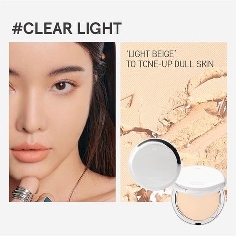 Phấn Phủ Nén Che Phủ, Kiềm Dầu, Siêu Mịn 3CE Makeup Fix Powder - Clear Light