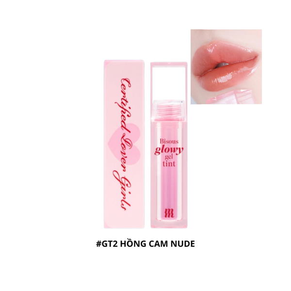 Son Bóng Merzy Bisous Glowy Gel Tint 4g #GT2 Hồng Cam Nude