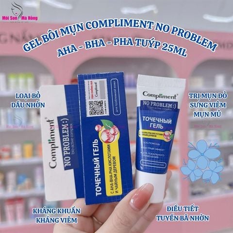 Gel Bôi Mụn Compliment No Problem AHA - BHA - PHA Tuýp 25ml