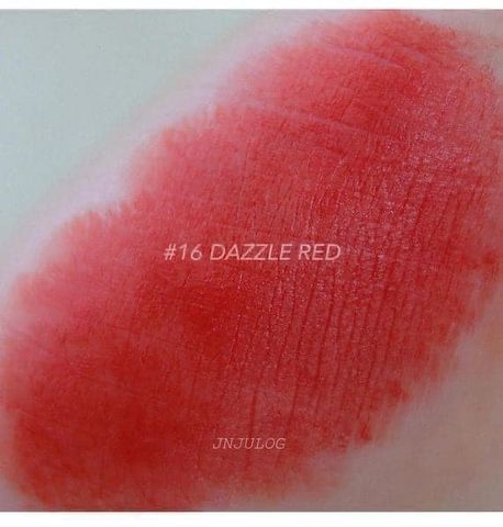 Son thỏi siêu mịn Romand New Zero Matte Lipstick 16 Dazzle Red 3g - Đỏ Cam