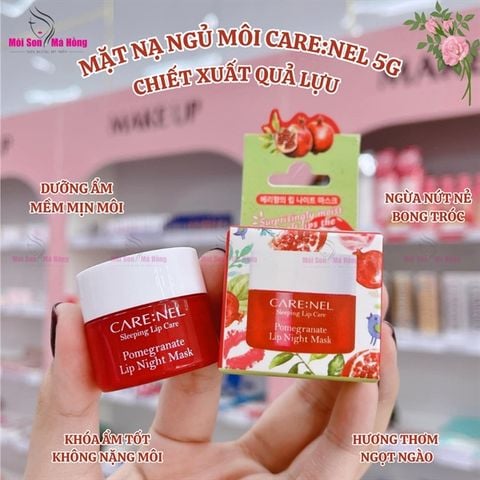 Mặt nạ ngủ môi chiết xuất lựu CARE:NEL Pomegranate Lip Night Mask 5g