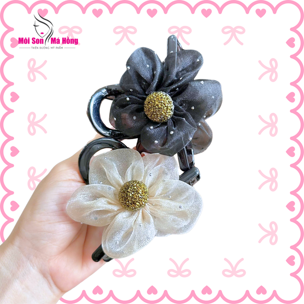 KẸP TÓC ĐÍNH HOA LƯỚI