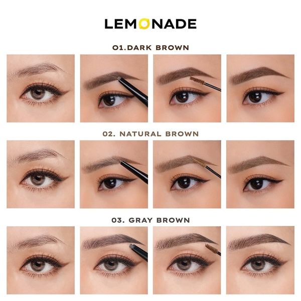 Chì Kẻ Mày Lemonade Want It Got It 2 Đầu 2g - Dark Brown (Mã Mới)
