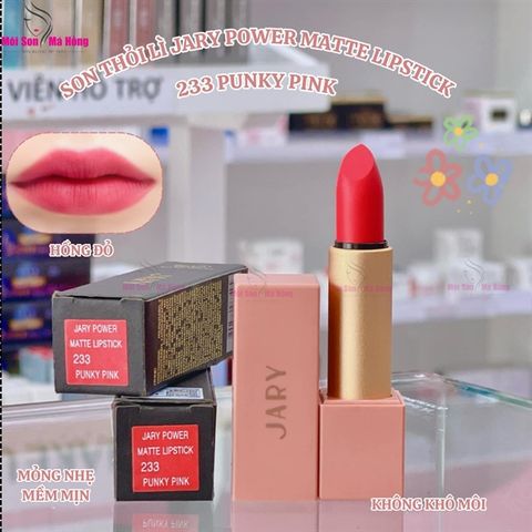 SON THỎI LÌ CAO CẤP JARY POWER MATTE LIPSTICK - MÀU 233 - HỒNG ĐỎ