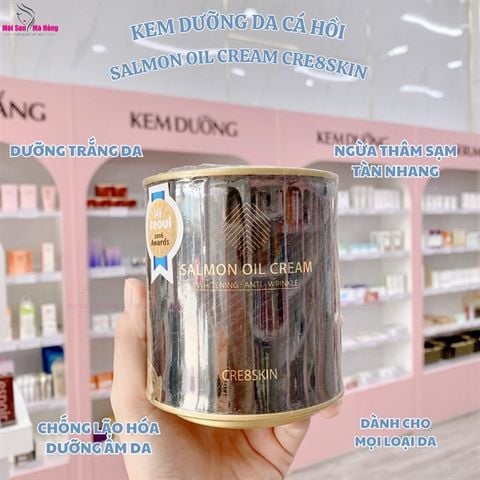 Kem dưỡng trắng da ngừa lão hóa cá hồi Cre8Skin Salmon Oil Cream 80g
