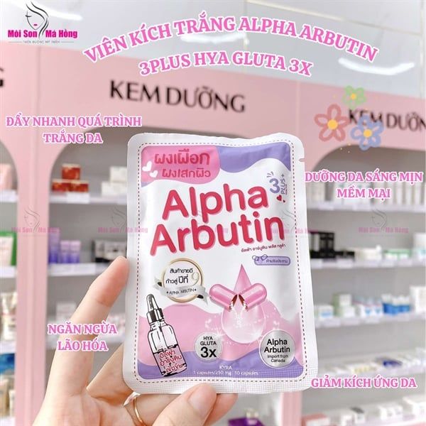 Viên trắng da Alpha Arbutin vỉ 10 viên
