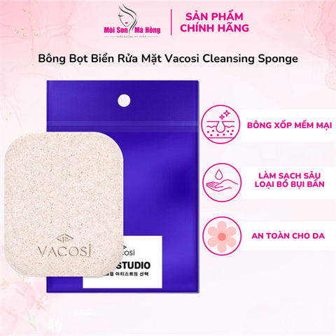 Bông Rửa Mặt Vacosi Bọt Biển Màu Hồng BP26