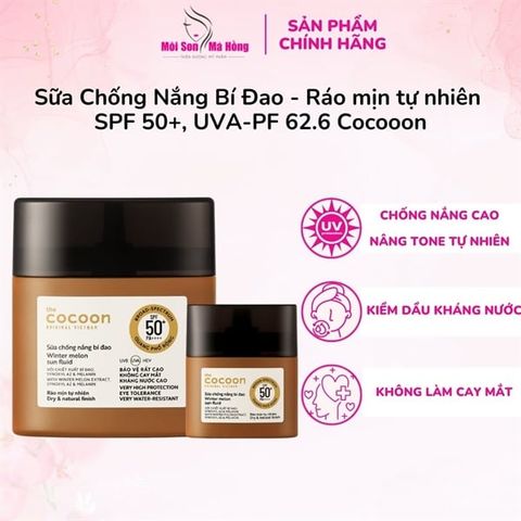 Sữa Chống Nắng Cocoon Chiết Xuất Bí Đao Quang Phổ Rộng 50ml