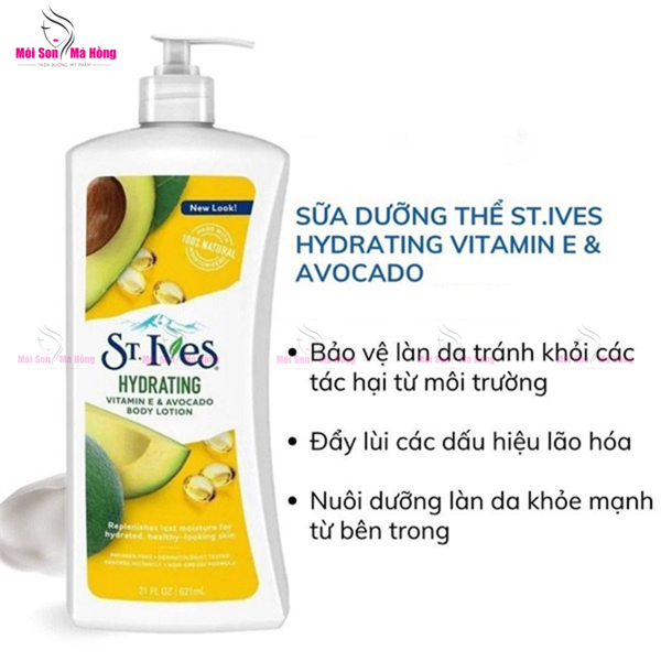 Sữa Dưỡng Thể St.Ives Vitamin E & Bơ Dưỡng Ẩm Da 621ml