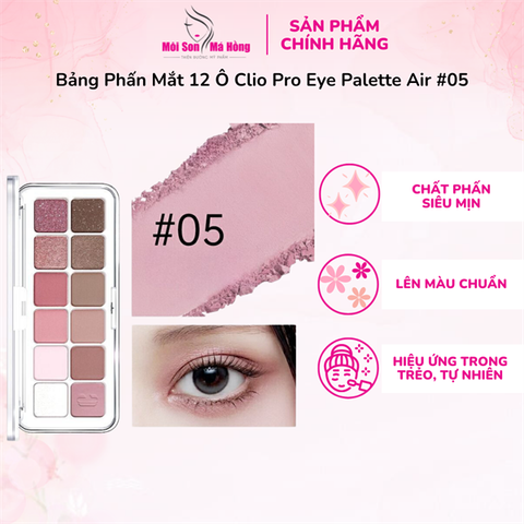 Bảng Phấn Mắt 12 Ô Clio Pro Eye Palette Air #05