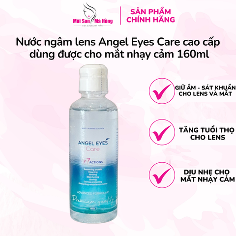 Nước ngâm lens Angel Eyes Care cao cấp dùng được cho mắt nhạy cảm 160ml