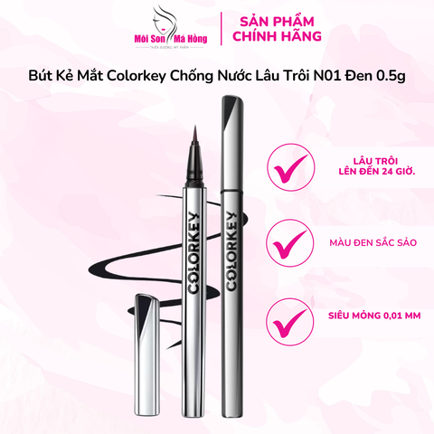 Bút Kẻ Mắt Colorkey Chống Nước Lâu Trôi N01 Đen 0.5g