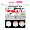 Phấn bắt sáng highlight  lung linh, tạo khối, chất phấn mềm mịn tiện lợi Mona 3 ô 3 x 3.5g
