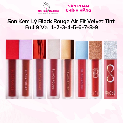 [A01 - A52] Son Kem Lỳ Black Rouge Air Fit Velvet Tint  Full 9 Ver 1-2-3-4-5-6-7-8-9