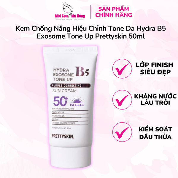 Kem Chống Nắng Hiệu Chỉnh Tone Da Hydra B5 Exosome Tone Up Prettyskin 50ML