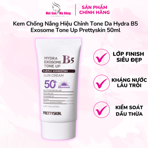 Kem Chống Nắng Hiệu Chỉnh Tone Da Hydra B5 Exosome Tone Up Prettyskin 50ML
