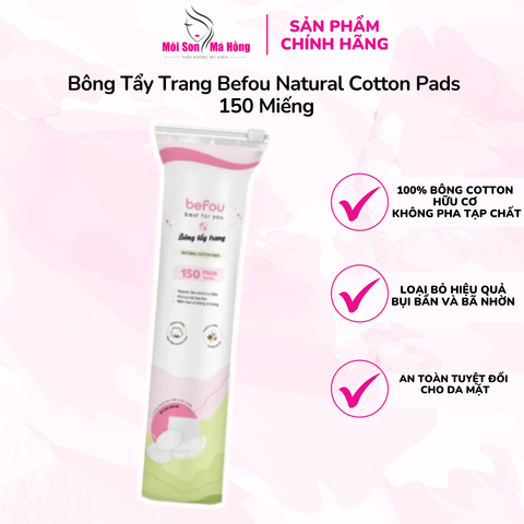 Bông Tẩy Trang Befou Natural Cotton Pads 150 Miếng