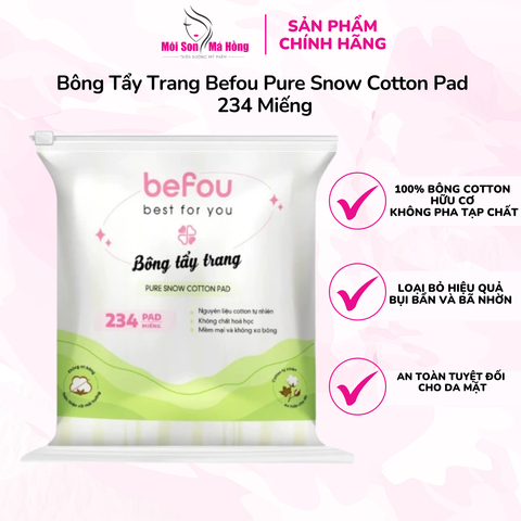 Bông Tẩy Trang Befou Pure Snow Cotton Pad 234 Miếng