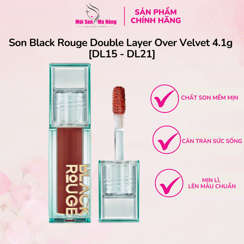 [DL15 - DL21] Son Black Rouge Double Layer Over Velvet 4.1g