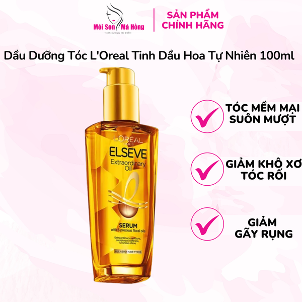 Dầu Dưỡng Tóc L'Oreal Tinh Dầu Hoa Tự Nhiên 30ml/ 100ml