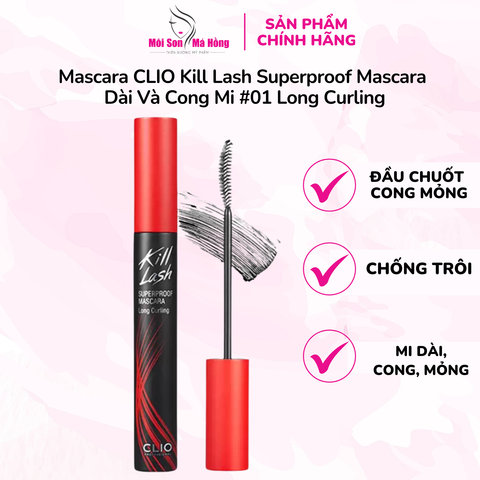 Mascara Làm Cong Mi Chống Trôi Clio Kill Lash Superproof Mascara 7g