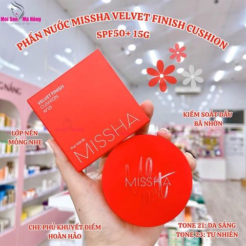 Phấn Nước Missha Đỏ Velvet Finish Cushion N23