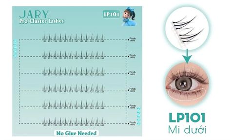 Lông Mi Giả Jary Pro Cluster Lashes Sẵn Keo 6 Hàng  - LP101 Mi Dưới