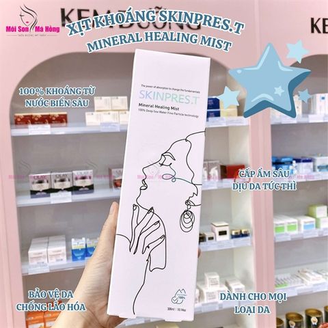 Xịt Khoáng Skinpres.T Mineral Healing Mist Phục Hồi & Cân Bằng Độ Ẩm 300ml