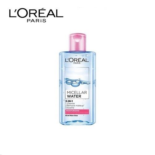 [Mini] Nước Tẩy Trang L'Oreal Dưỡng Ẩm Cho Da Thường, Khô 95ml Micellar Water 3-in-1 Moisturizing Even For Sensitive Skin
