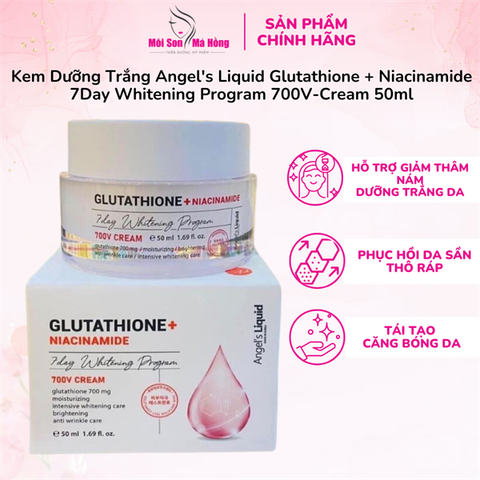 Kem Dưỡng Angel's Liquid Dưỡng Sáng Da, Mờ Thâm Nám 50ml Glutathione Plus Niacinamide 700 V Cream