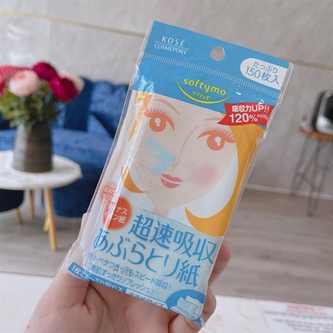 Giấy thấm dầu Kose Softymo hương đào (150 tờ) - Nhật bản