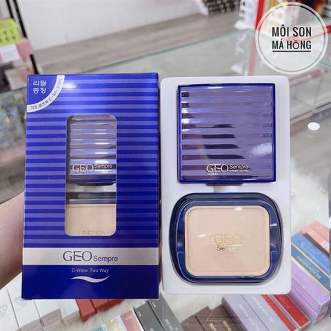 Phấn Nền Siêu Mịn Sempre C - Water Two Way #21 Light Beige Geo