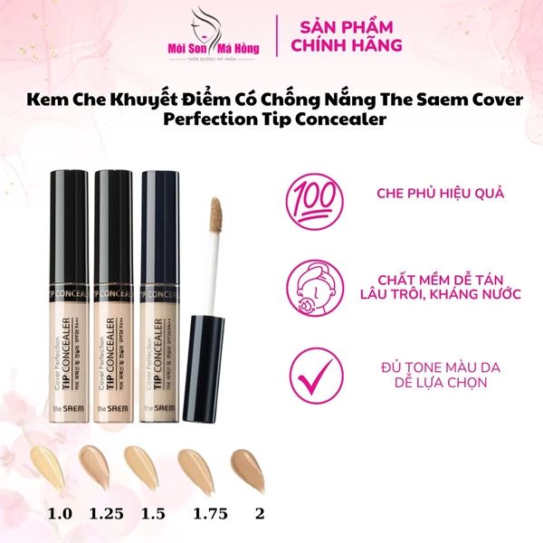 Che Khuyết Điểm The Saem Cover Perfection Tip Concealer 6.5gr