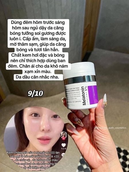 Kem Dưỡng Mờ Nám, Chống Lão Hóa Melatonin Liposome 5% Maxclinic Time Return Cream 50g