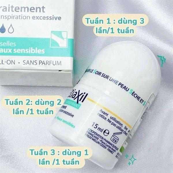 (CÔNG TY) Lăn Khử Mùi Etiaxil, Màu Xanh Đặc Trị Mồ Hôi, Hôi Nách 15ml – Pháp
