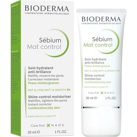 Kem Dưỡng Ẩm Kiềm Dầu, Ngừa Mụn Bioderma Sebium Mat Control 30ml