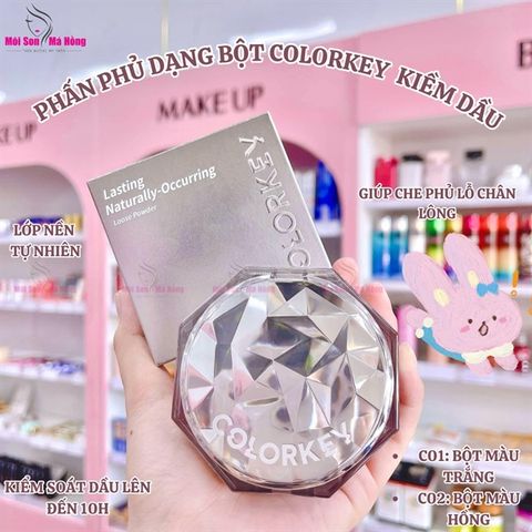 Phấn Phủ Bột Kiềm Dầu Colorkey 8gr - #C01 Màu Trắng
