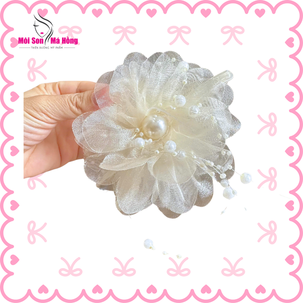 KẸP TÓC HOA MẪU ĐƠN TUA RUA