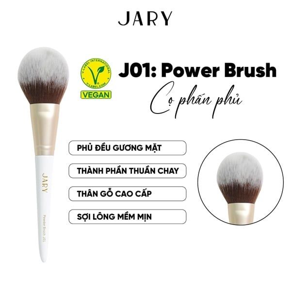 CỌ TRANG ĐIỂM CAO CẤP THUẦN CHAY JARY MAKEUP BRUSH