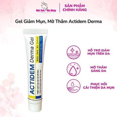 Gel Dưỡng Giảm Mụn, Mờ Thâm Actidem Derma Gel - 18g/ 40g